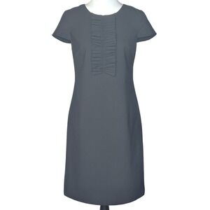 Banana Republic Black Wool-Blend Ruched Sheath Dress Size 2